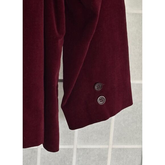 Vintage DC Womens 70’s 80’s Burgundy Velvet Blazer Pockets Made in Japan Size 40 - Picture 4 of 6